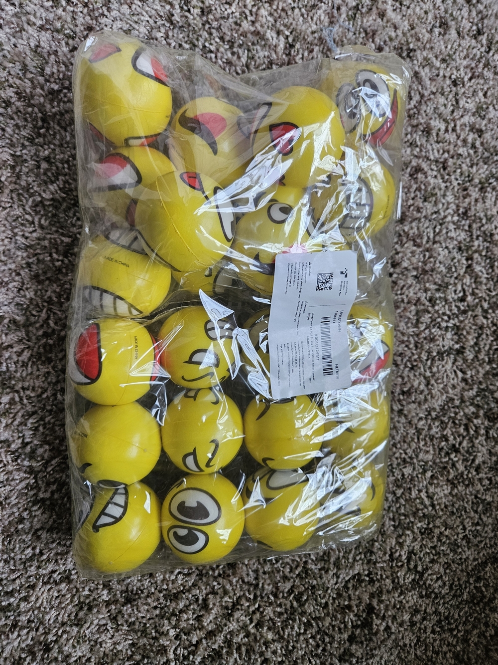 Yellow Emoji Stress Balls - Pack of 24